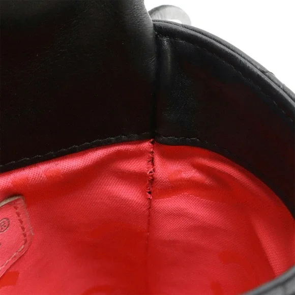 CHANEL Black Leather Logo Pochette Shoulder Bag - Picture 7 of 10